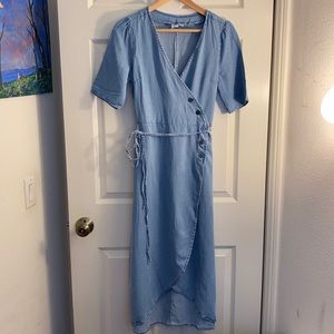 Gap Light Blue Jean Lap Long Dress